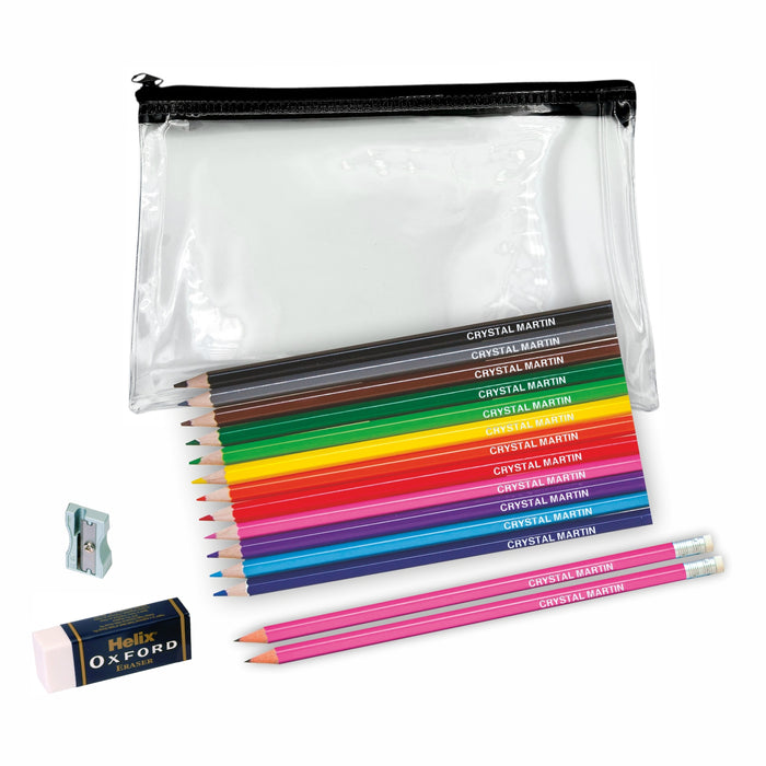 Colouring Pencils and 2 HB in Exam Pencil Case