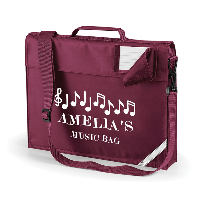 Music Book Bag with Name version 2 - Shoulder Strap