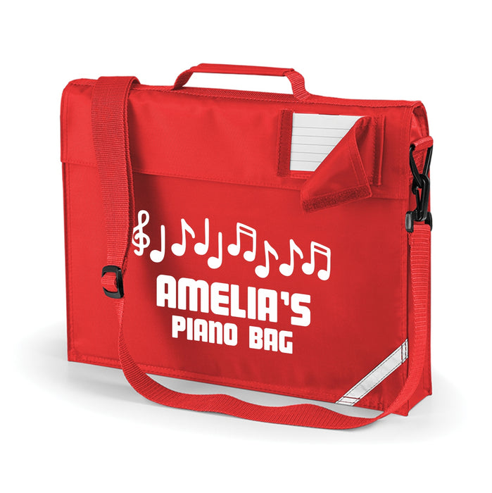 Music Book Bag with Name version 2 - Shoulder Strap