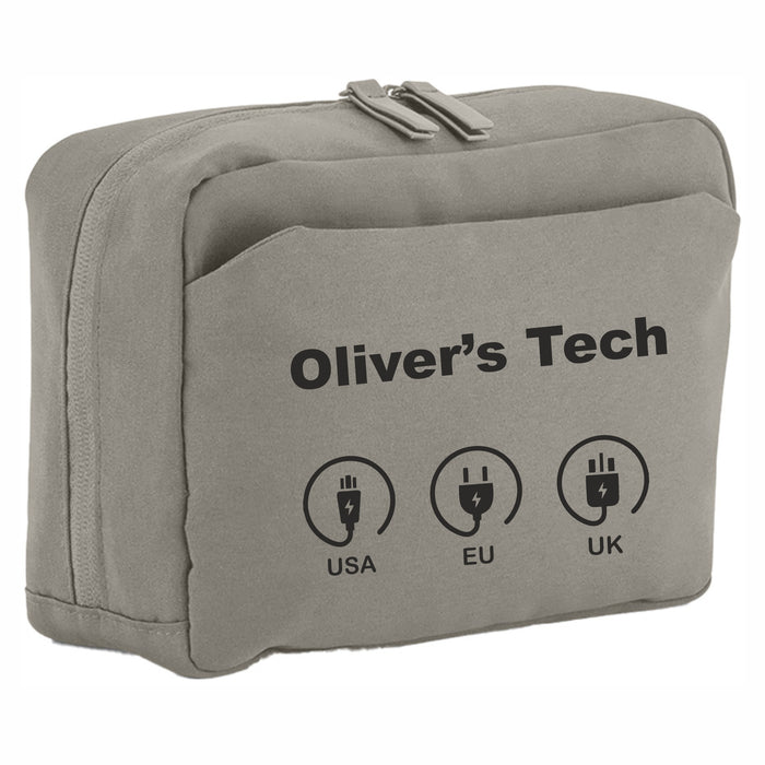 Personalised Travel Tech Case Accessories Bag