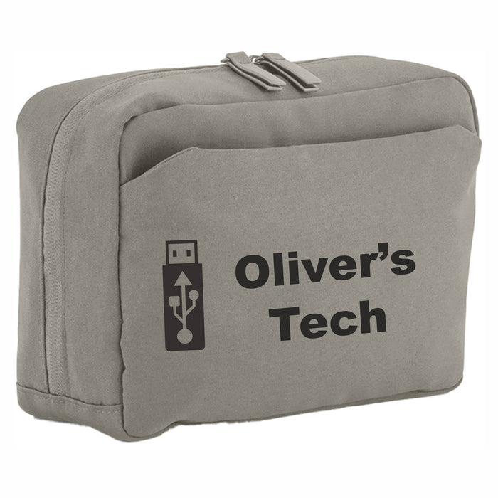 Personalised Travel Tech Case Accessories Bag