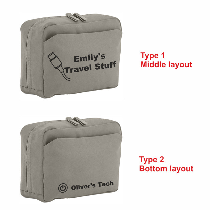 Personalised Travel Tech Case Accessories Bag